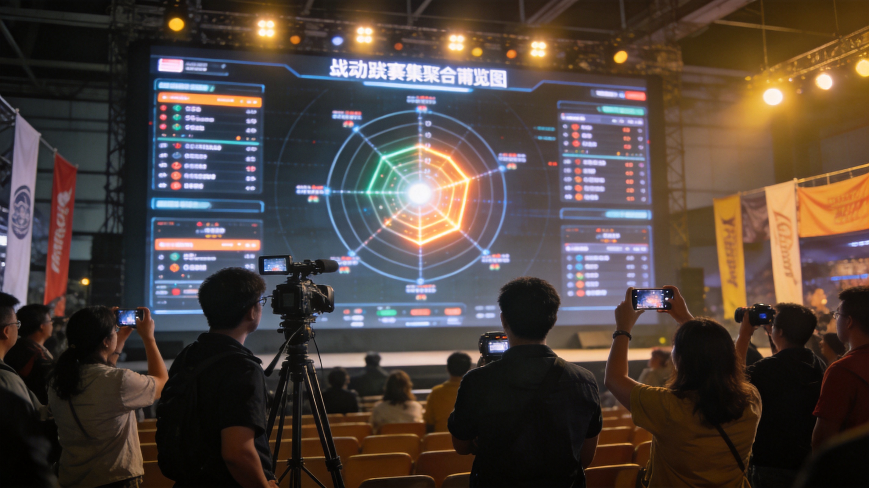 赛事聚合雷达视图展示多场比赛